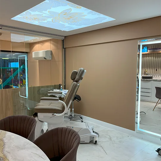 Sala de atendimento da clínica